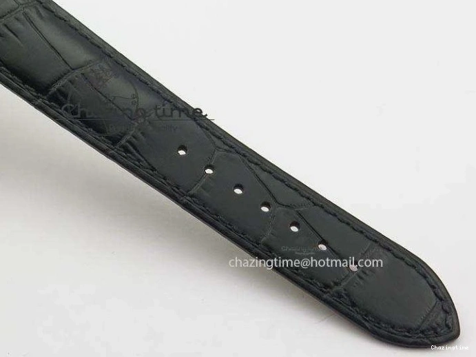 0310 Contemporary De Ville MK 1:1 Best Edition YG White Dial On Black Leather Asian Seagull T1701 (Sec@6) 8233